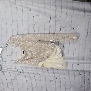 Lulu’s one shoulder sequin Body Suit - Size M